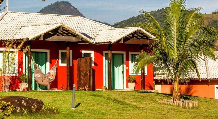 Vista panorâmica do Hotel Pousada Bambuzal às margens do Rio Sana em Sana, Macaé - RJ